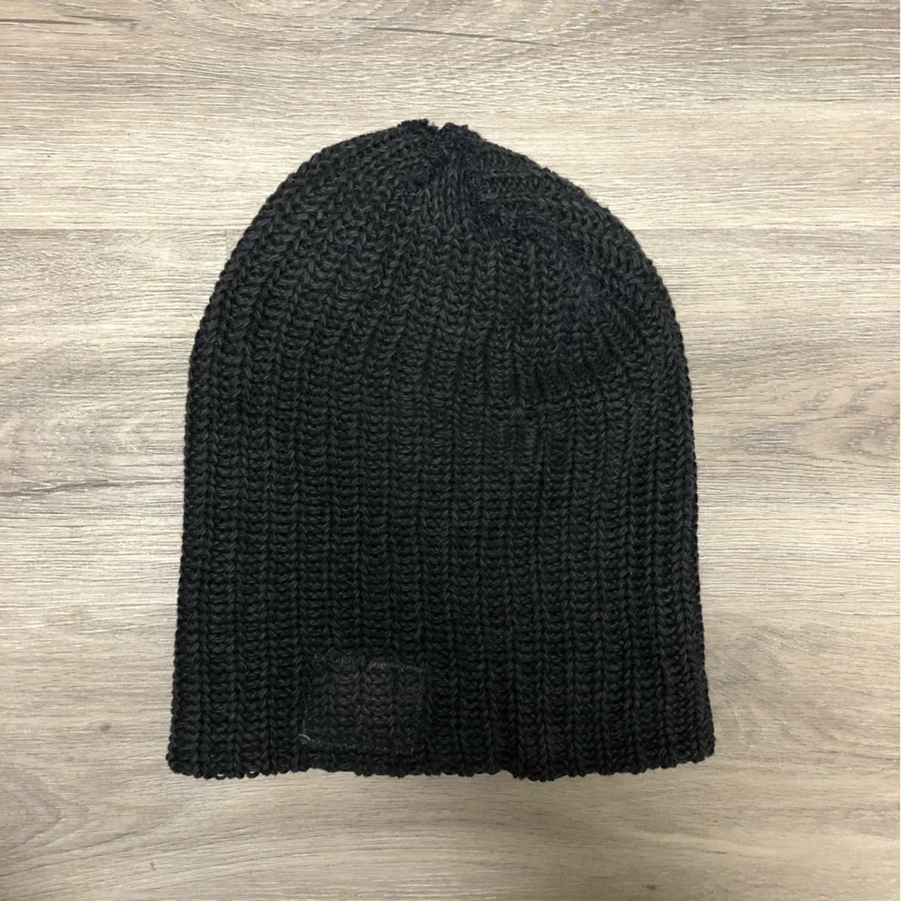 Love Your Melon Gray Chunky Hand Knit Beanie Hat 100% Cotton Made in USA 🇺🇸